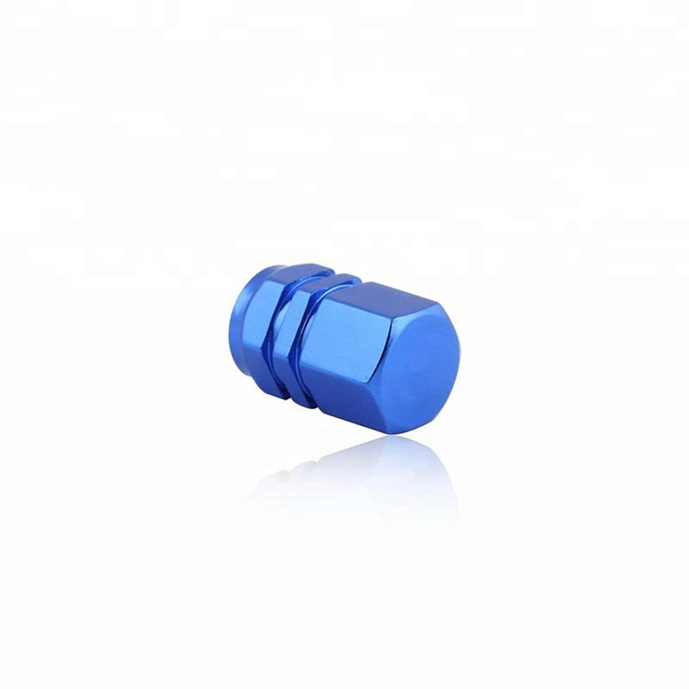 Aluminum Blue Tire Valve Cap for Universal Car