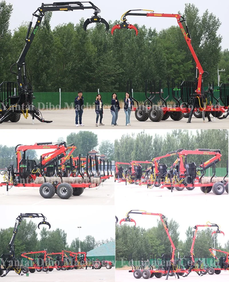 Forest Hydraulic Fold Arm Wood Log Truck Mounted Crane