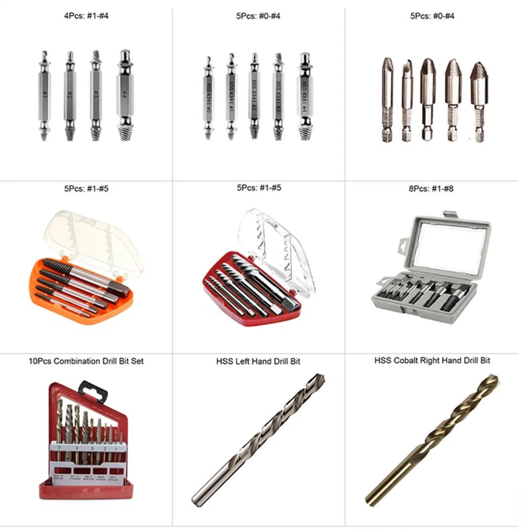 5PCS Screw Extractor Drill Bits Guide Set