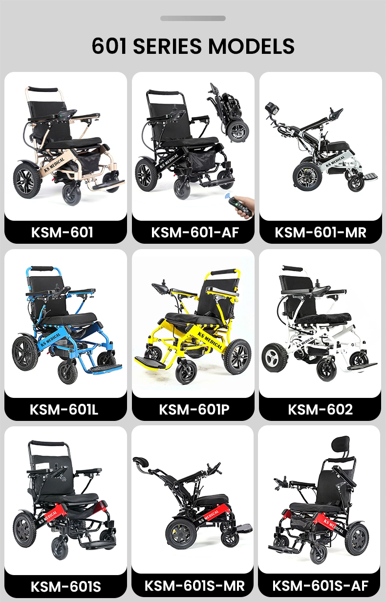 Ksm-610 Smart Phone APP Control Folding Mobility Scooters and Wheelchairs Light Weight Electric Power Mobility Vehicle Wheelchair Scooter