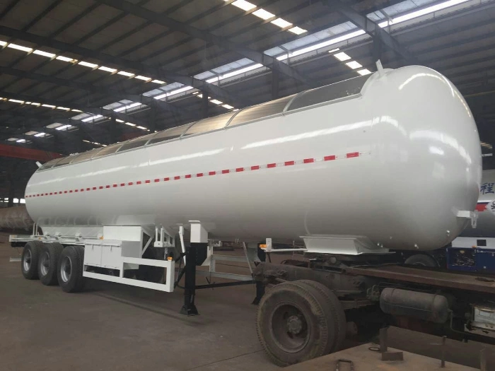 Air Supension 3-Axle 49.6cbm 50000L 25mt 25t LPG Tanker Semi Trailer for Tanzania