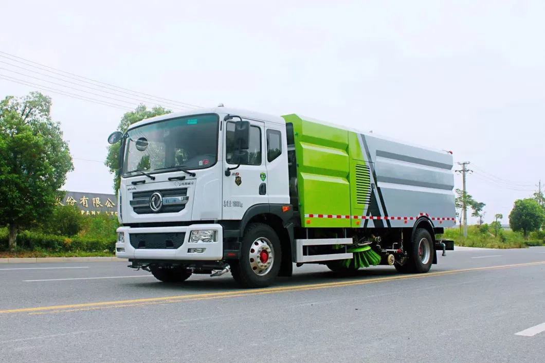 Dongfeng Road Sweeper Truck 6 Wheels 120HP Road Street Washing and Sweeping Truck for Sale