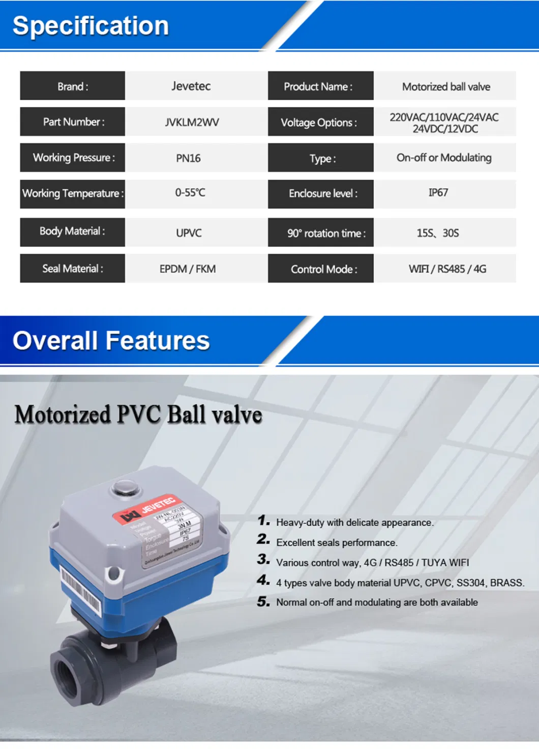 2way Electric Ppv Ball Valve DN15-DN300 T Type Float Ball Core