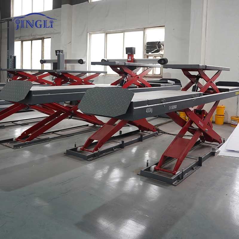 4000kg Lifting Weight Scissor Car Lift with Wheel Alignment Machine