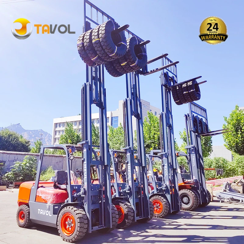 China Montacargas 2 Ton 2.5 Ton 3 Ton 3.5 Ton 4 Ton Diesel Forklift with Duplex/Triple 3 M 4m 4.5m 5m 6m Lifting Height