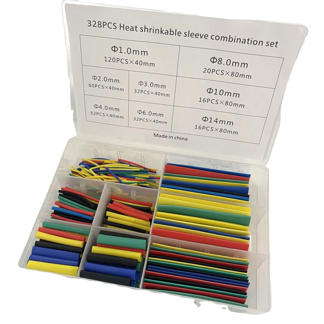 Heat Shrink Tubing Insulation Shrinkable Tubes Assortment Electronic Polyolefin Wire Cable Sleeve Kit