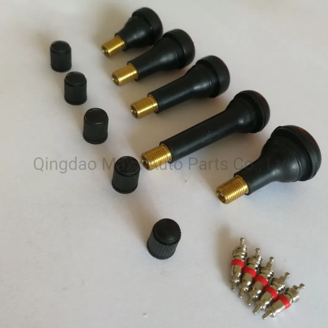 Wholesale Black Rubber Aluminium Alloy Brass Core Snap in Stem Schrader Tr414 Tubeless Tyre Valve Tire Valves