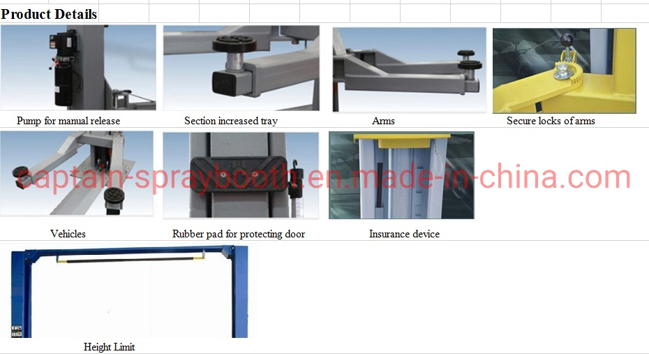 Hydraulic Vehicle Lift 2 Columns/2 Post Car Lift