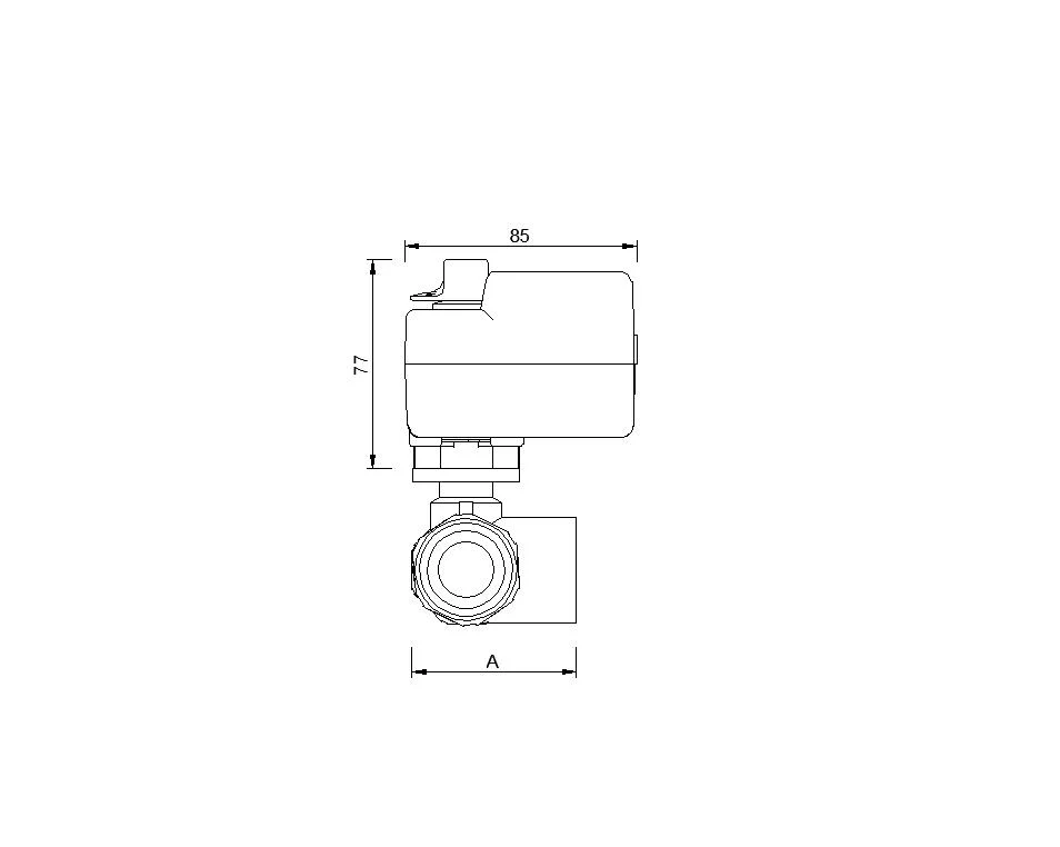 Manual and Automatic Integrated Electric Ball Valve with AC220V Two-Way DN20