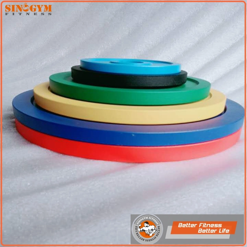 Color Coded Powder Coated Solid Steel Barbell Weight Plate