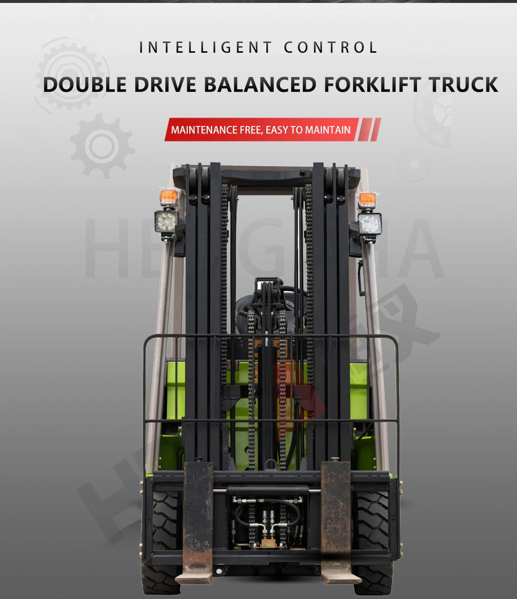 Height 3 M-6m 1500kg 1.5ton 3300lbs 4 Wheels Electric Forklift Fork Lift Trucks