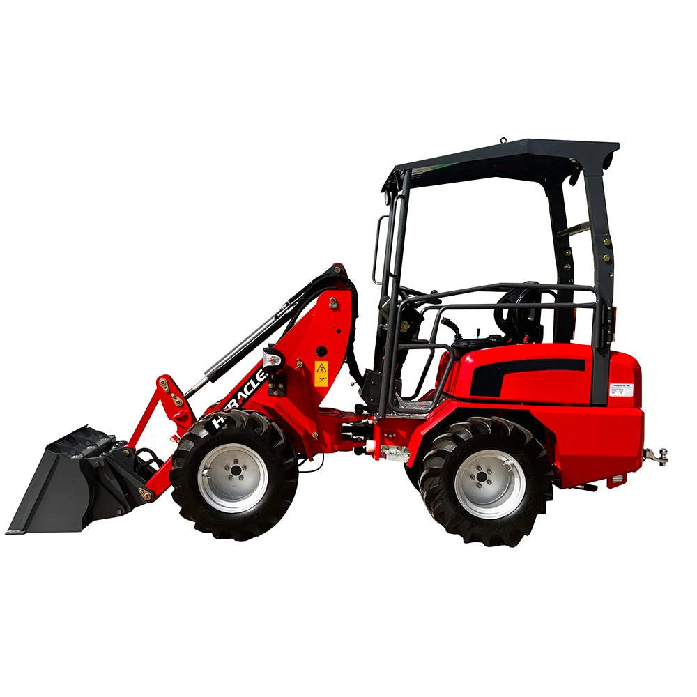 Heracles Yard Loader Micro Compact Hydrostatic Loaders Articulated Garden Shovel Tractor Loader Machine H180 Small Mini Front End Wheel Loader Price with Pallet