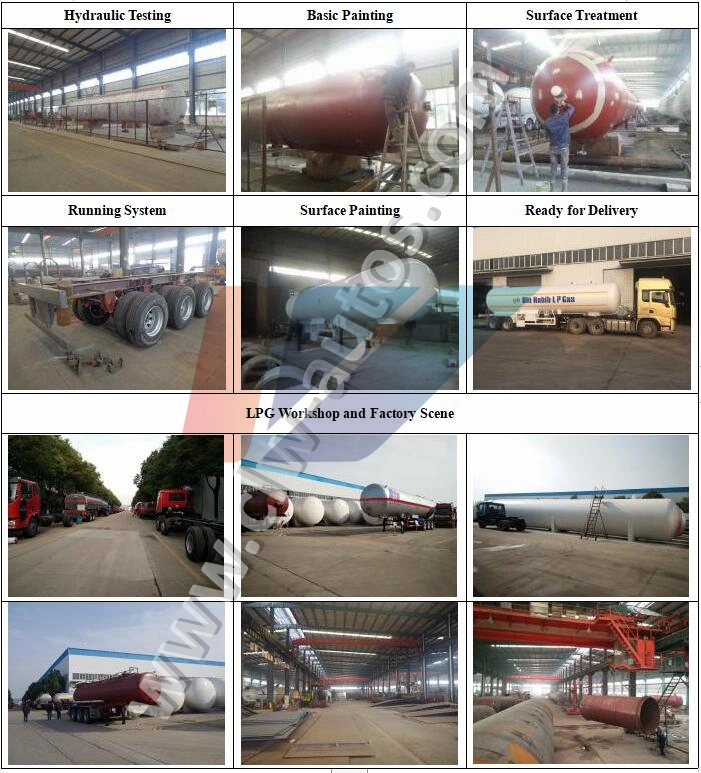 Tanzania 49.6cbm LPG Tanker Semi Trailer Air Bag Suspension 25mt Propane Tanker Truck