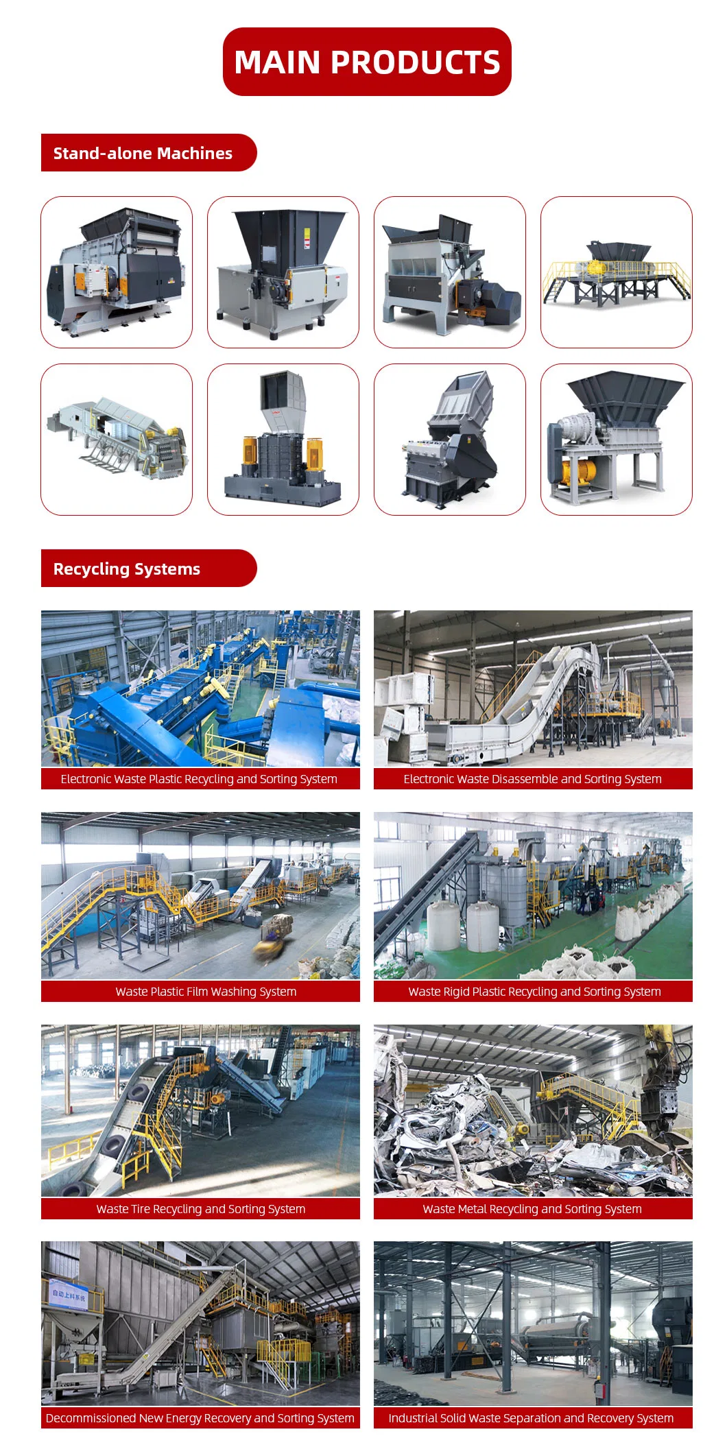 Waste Scrap Metal/Waste Cars, Bikes, Motorcycles Shredding Lines Recycling Crusher Shredder