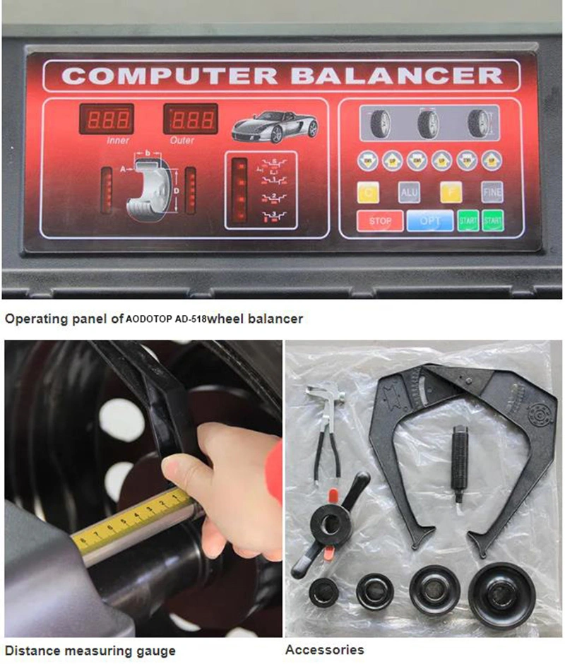 Tire Shop Machine Garage Equipment Semi-Automatic Wheel Balancing Machine