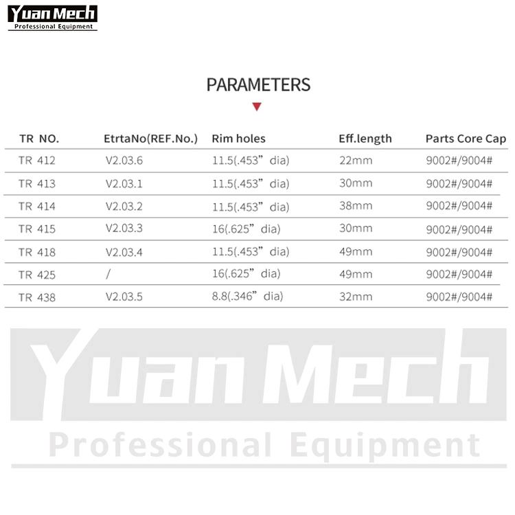 High Pressure Standard Length Tubeless Tire Valve Stem Rubber Snap-in Tire Valve