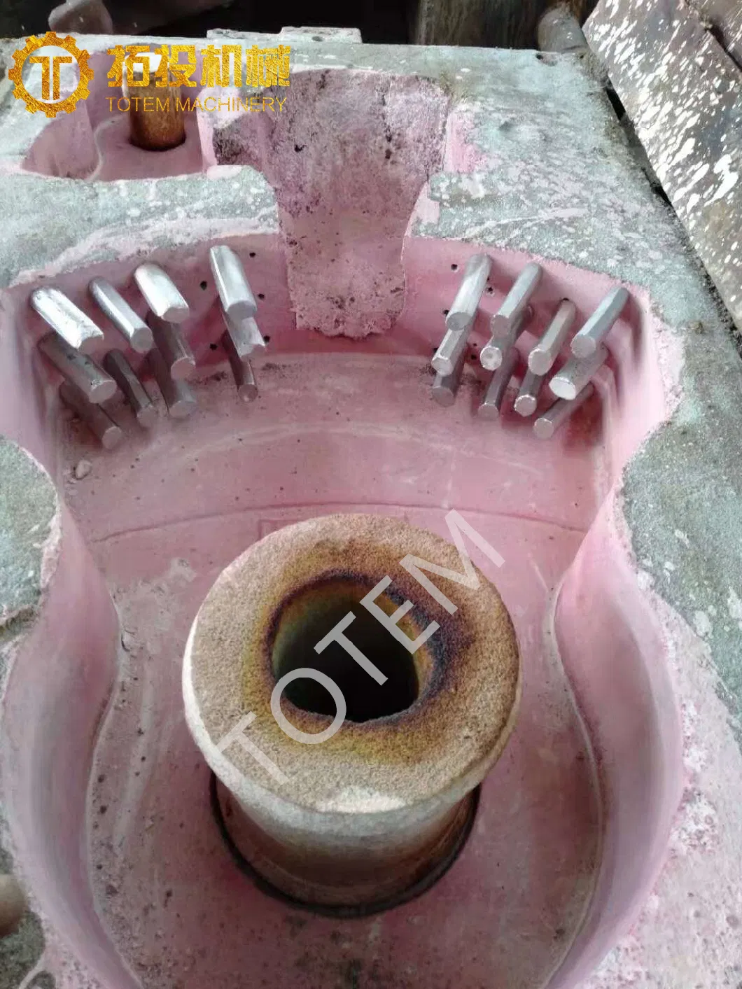 Totem OEM Stone Crusher Cement Impact Bimetal Long-Lasting Hammer Head