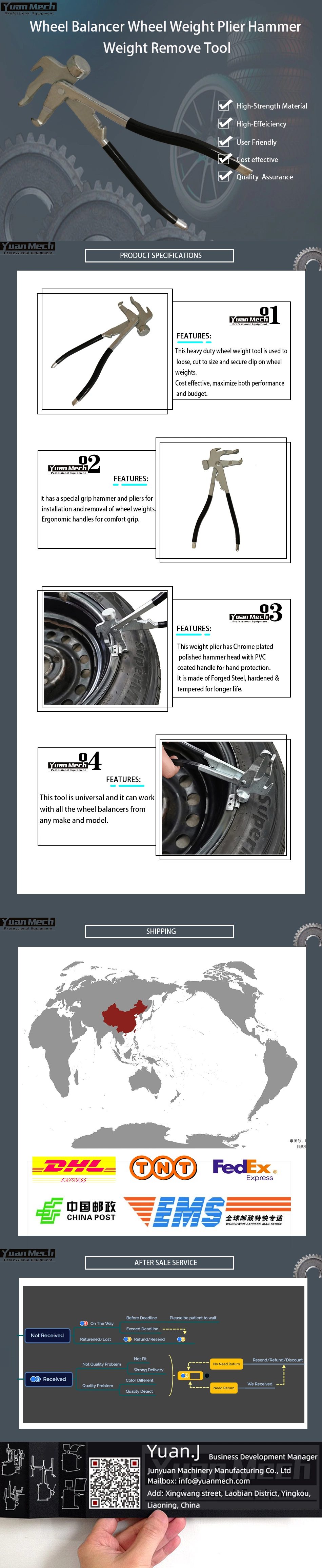 Wheel Balancer Accessories Balance Car Wheel Weight Plier Hammer