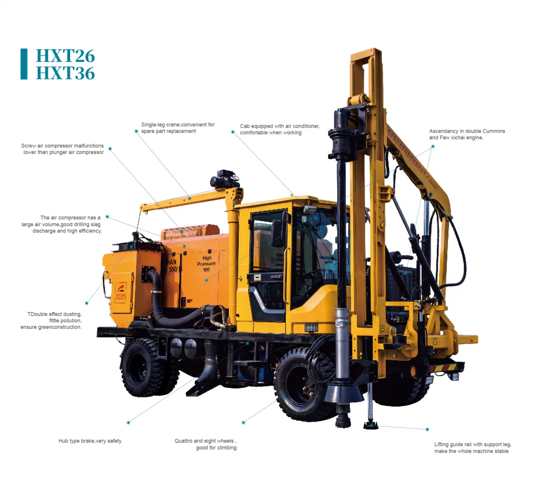 Hxt Pile Driver with Air Compressor for DTH Drilling Hole