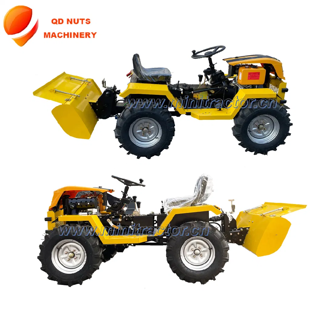 4WD 12-18HP Orchard Tractor Small Four Wheel Farm Tractor Garden Tractor Walking Tractor Mini Tractor for Agricultural Machinery Machine CE