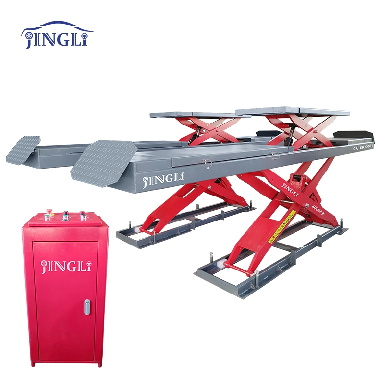 4000kg Lifting Weight Scissor Car Lift with Wheel Alignment Machine