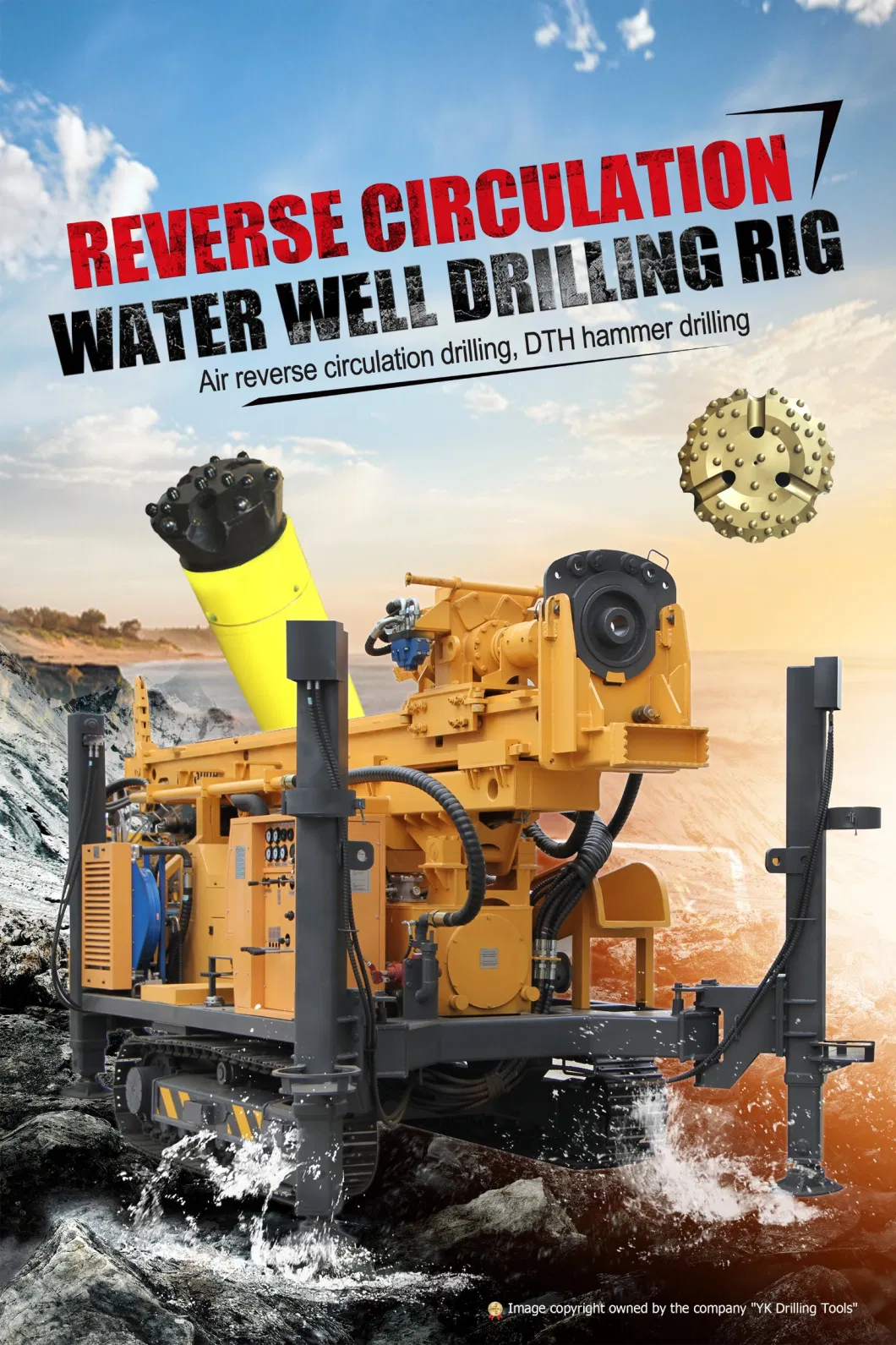 Truck Mounted 400m Drilling Rig Large Diameter Wheel Reverse Circulation Drilling Rig