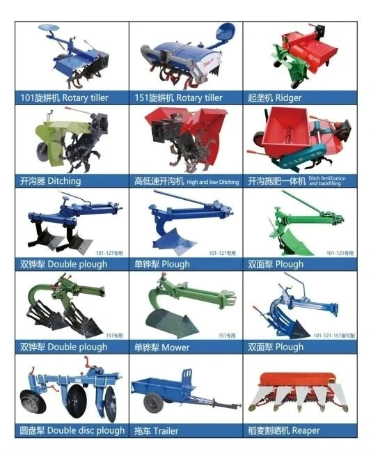 Farm Machinery Hand Walking Tractor Farm Walking Tractor Trade 8HP Diesel Walking Tractors Kubota Two Wheel Mini Farm