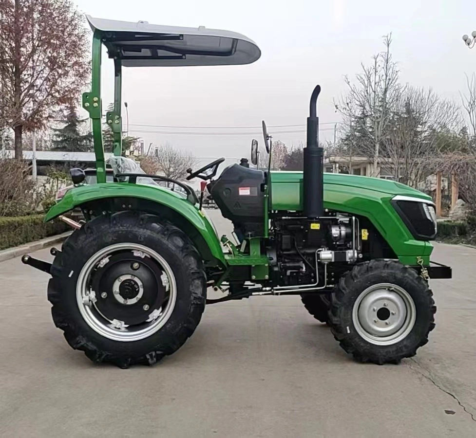 Compact Yto Diesel Engine Wheel 4WD 50HP 60HP Small Agricultural Farm Tractor with Sunshade and Ropes