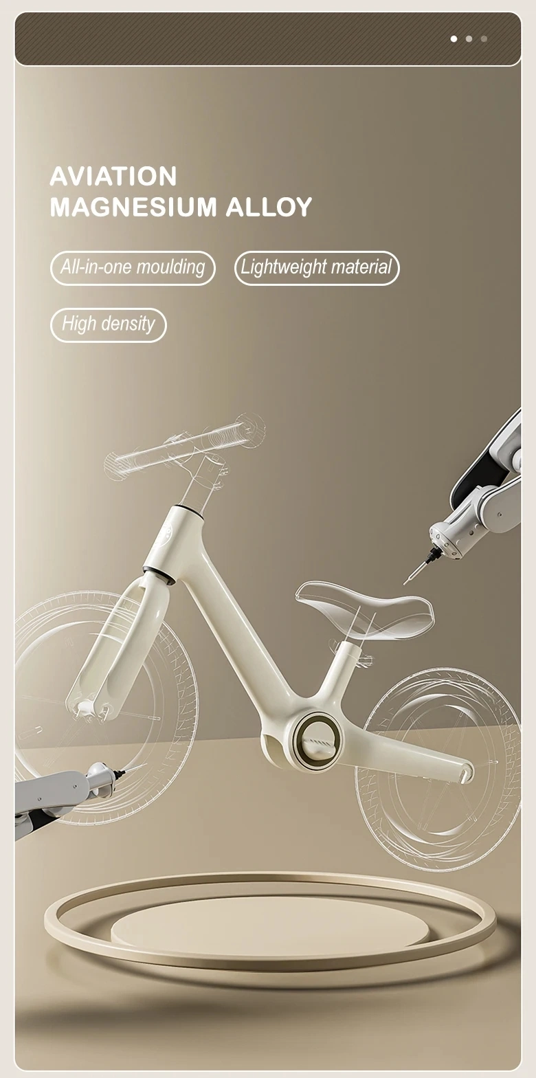 2023 Cheaper Balance Bike with Light Weight Magnesium Alloy Frame for Kids 2 Wheels No Pedal Children Balance Bike