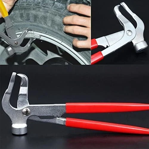 Wheel Balancing Weight Cutting Plier, Wheel Weight Tire Mounting Hammer Pliers Tool, Car Wheel Weight Pliers Balancer Clip Weight Remover Plier Metal Hammer