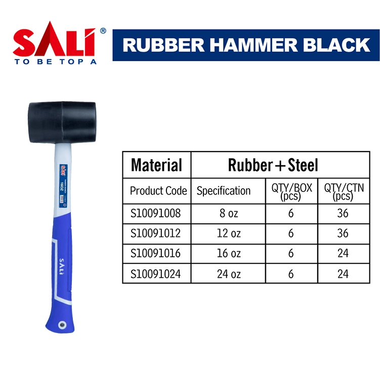 Sali Black and White Rubber Hammer