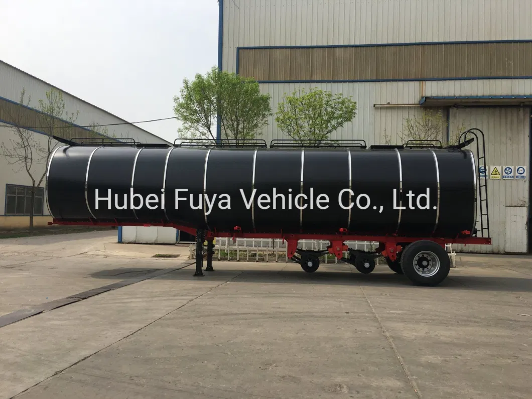 China Factory 3 Axles 35cbm Emulsified Liquid Heated Bitumen Asphalt Tanker Trailer