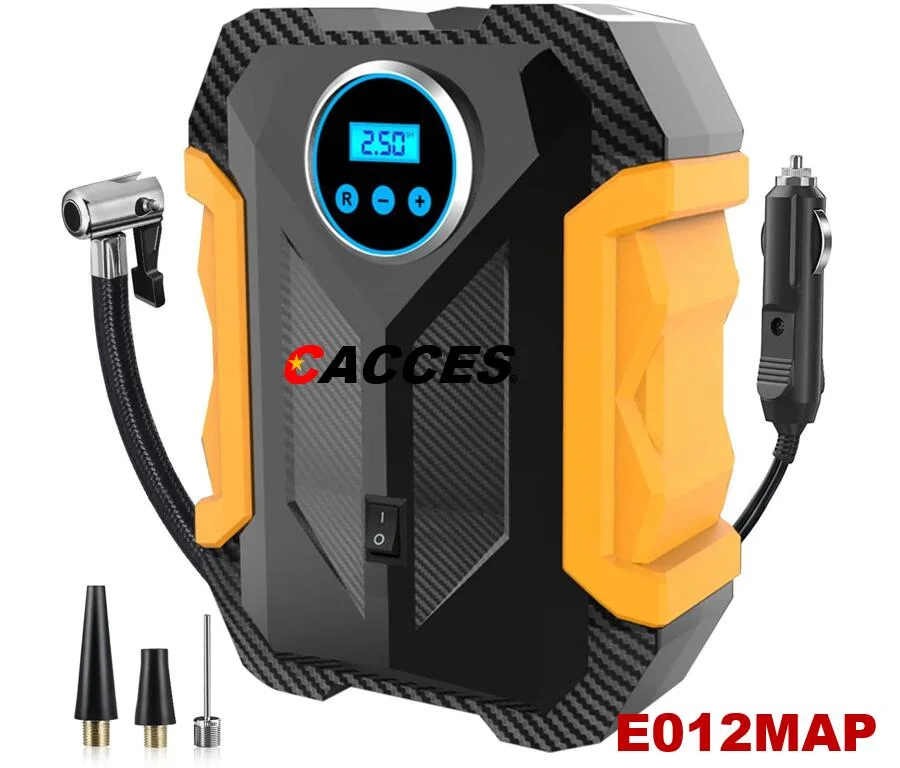 Digital Car Tyre Inflator Air Tool Portable Air Compressor Car Tyre Pump Automatic 6000mAh Electric Air Pump,Fast Tyre Inflation W/Multi Valve Adaptor LED Light