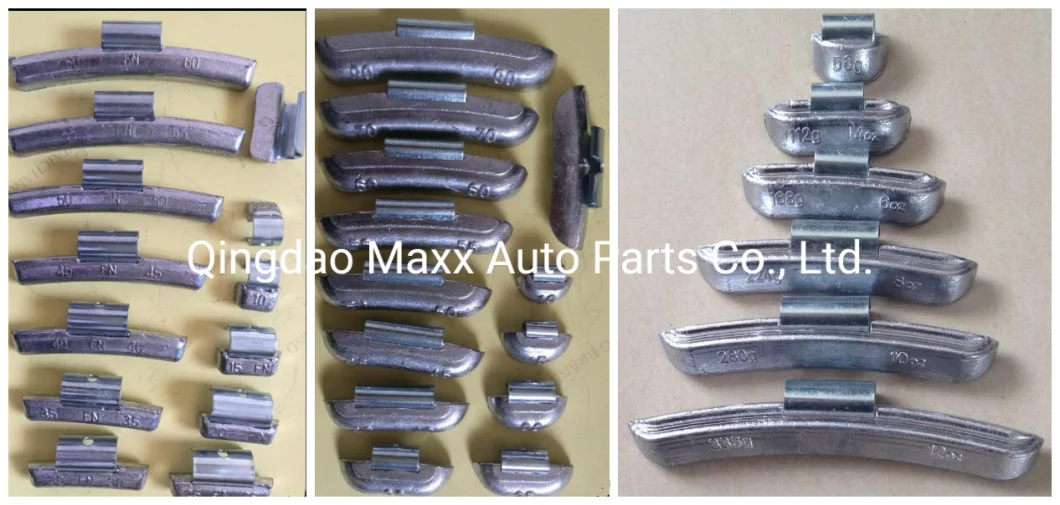 Manufacturer Qingdao Maxx Auto Parts Supply Pb Lead Clip Wheel Balancing Weight for Car and Truck