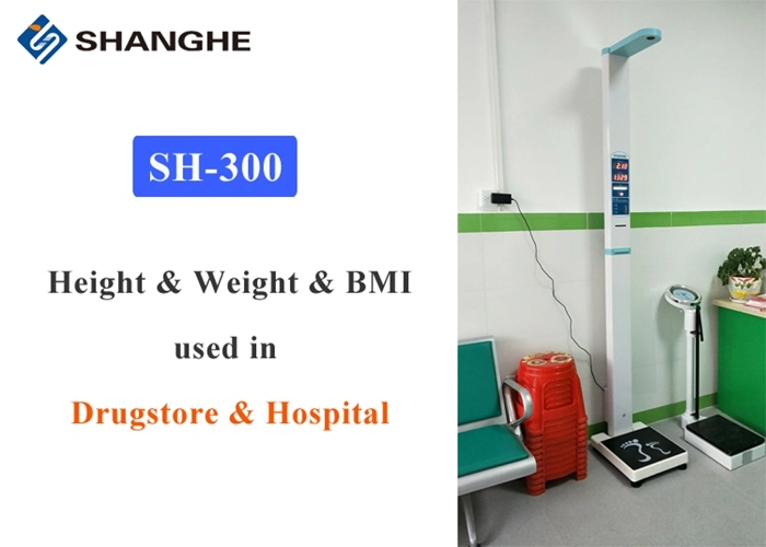 Coin Operated Electronic Height Weight Scale with Land Wheel