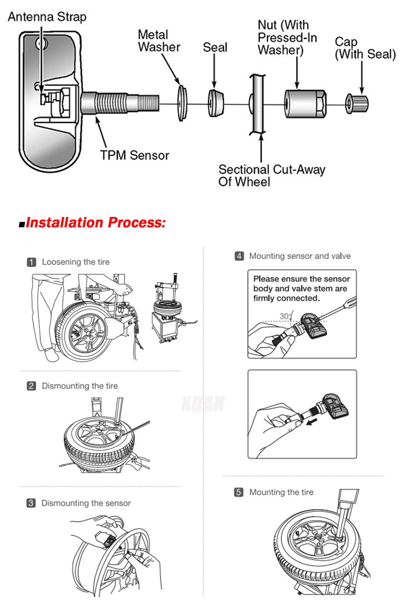 OEM Dr3V1a180da Tire Pressure Sensor TPMS Car Capteur Valve for Ford