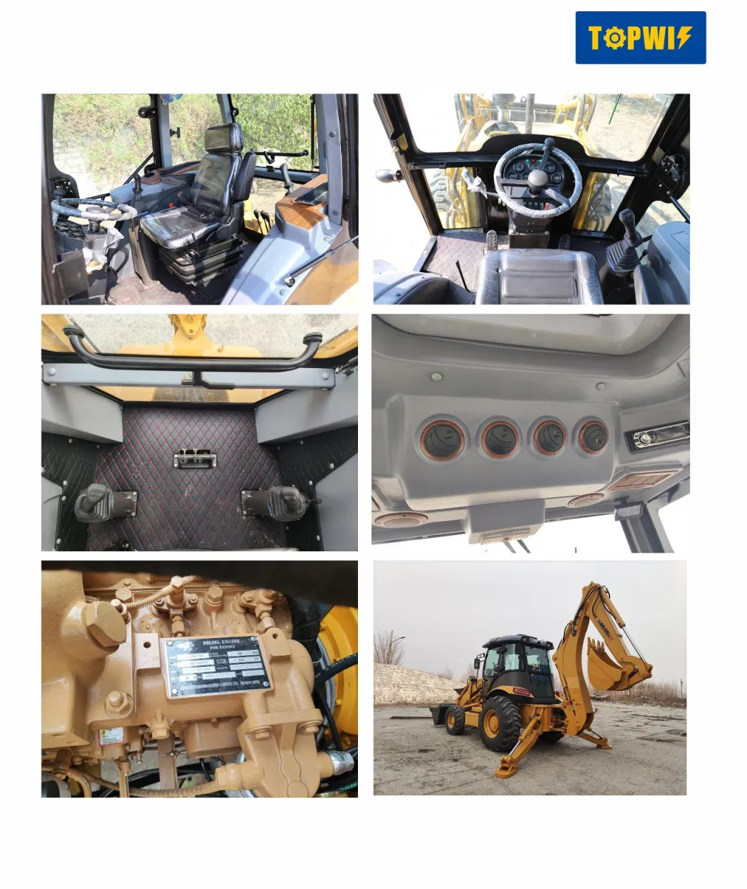 New Design 4 Wheel Drive 4X4 Garden Tractor Backhoe Loader Manufacturer