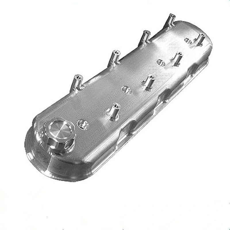 Luckyway Aluminum Fabricated Valve Cover Natural Anodized for Ford