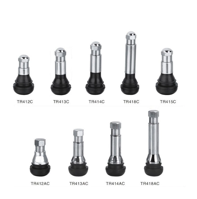 Tubeless Air Tire Valve for Car Aluminum/Zinc+Natural Rubber/EPDM+Zinc Alloy Valve Core Tr412 Tr413 Tr414