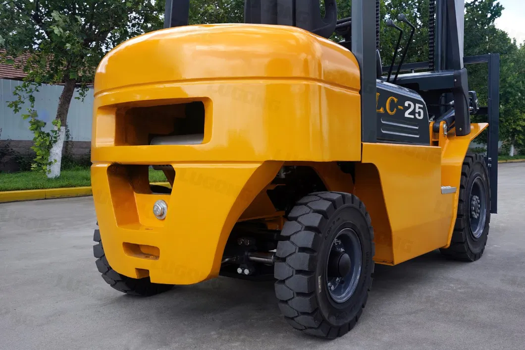 Lugong Small Diesel Forklift Rough Terrain Forklift Hydraulic Manual Forklift