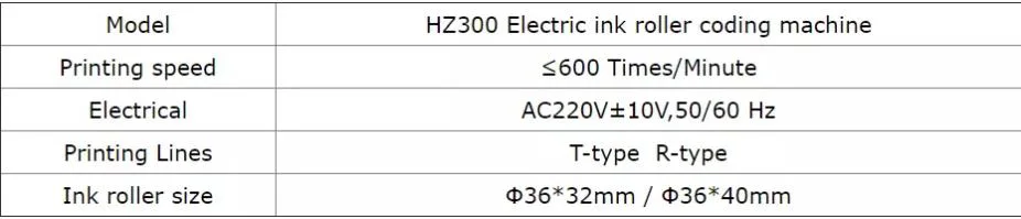 Date Printer Ribbon Coding Machine Hz-100 Dry Solid Ink Wheel Roll Coding Machine
