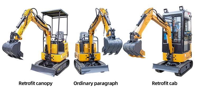 China 1 Ton Hydraulic Crawler Mini Excavator for Household