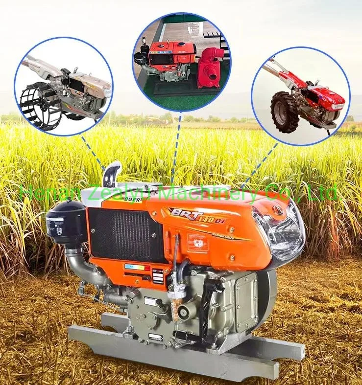 Hot Sale 14HP Kubota Engine Long Iron Wheels Hand Walking Tractor with Plough