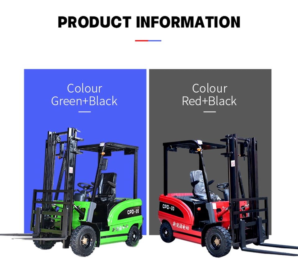 Electric Forklift, 3 Tons, 2 Tons, Small Hydraulic Electric Forklift, 1 Ton Balance Weight, Electric Forklift, Stacking Height, Four Wheel Seat Type