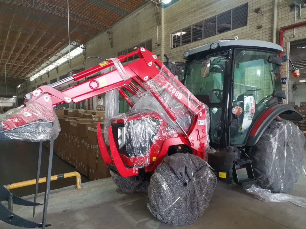 Big Chassis 4 Wheel Drive 12+12 Gear 70HP Agricultural / Farm Tractor with Sunshade