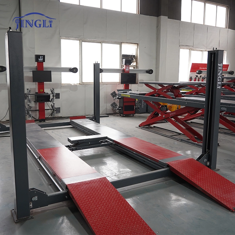 4500kg Lifting Weight Hydraulic Scissor Vehicle Lift with Wheel Alignment for Sale
