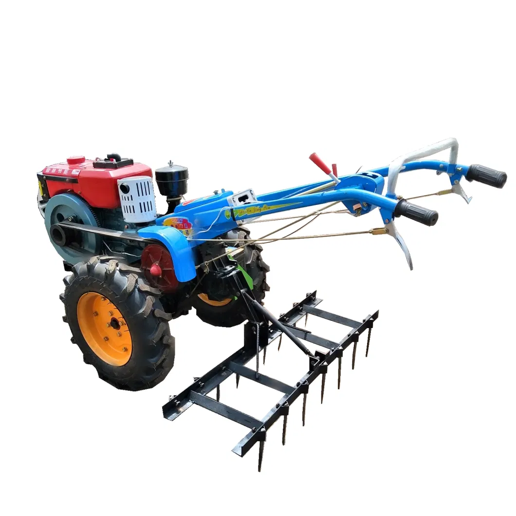 Farm Small Hand Walking Tractor Prices Diesel Engine 15HP 18HP 20HP Two Wheel Hand Driven Tractor