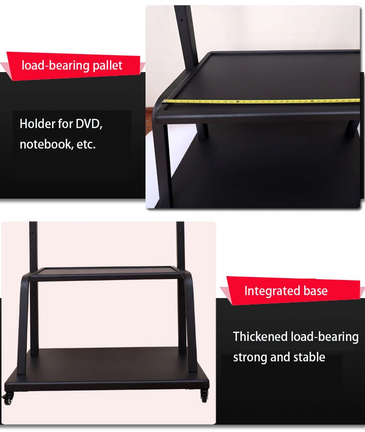Economic Support for 32-55 Inch Loading Weight 45.5kgs Video Loading 4.5kgs Display Racks Mobile TV Cart