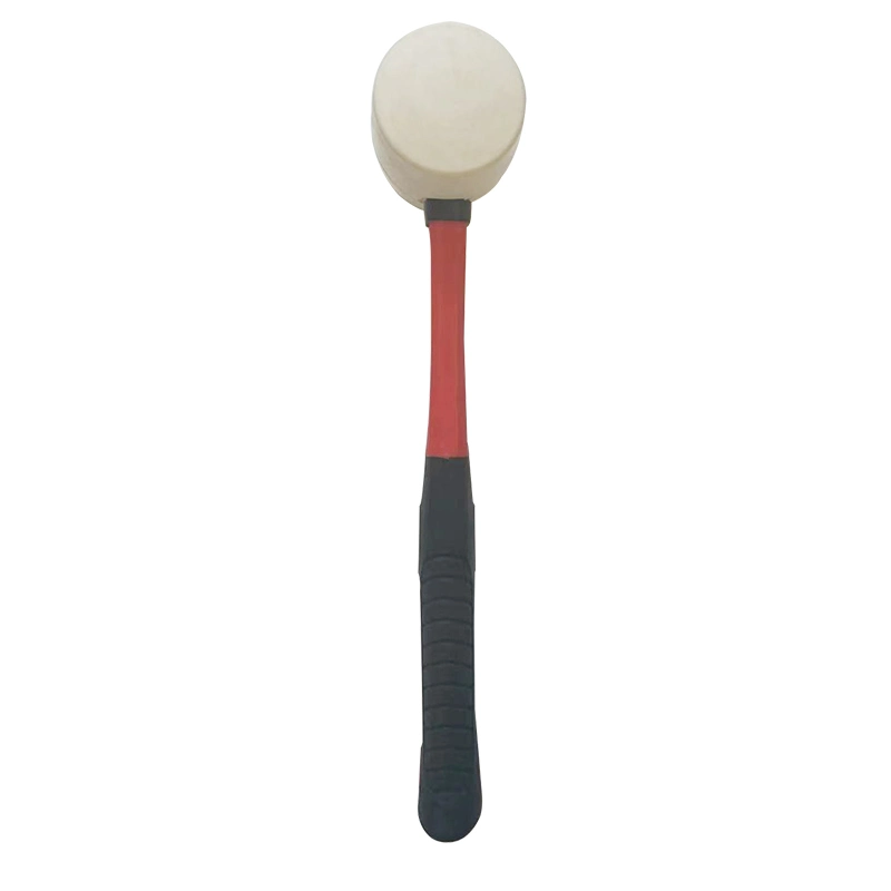 Fiberglass Handle Flooring Tile Installation White Double-Headed Rubber Mallet Hammer