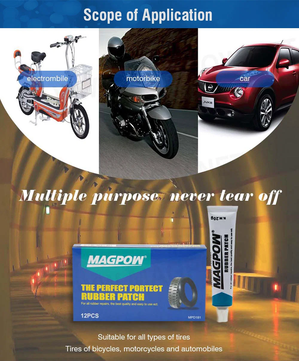 Magpow Rubber Cold Patch for Motor Bike or Car